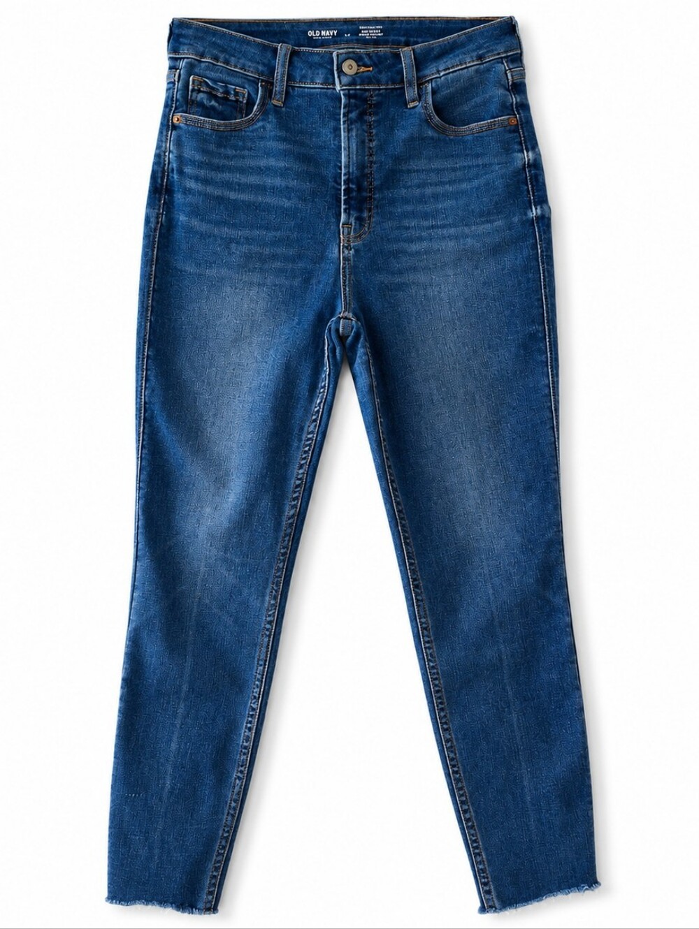 Old Navy blue extra high-rise Rockstar Super skinny jeans Size 8 #denim